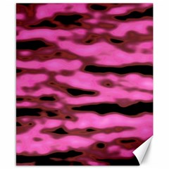 Pink  Waves Abstract Series No1 Canvas 8  X 10  by DimitriosArt