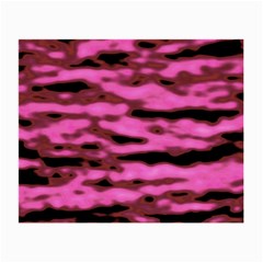 Pink  Waves Abstract Series No1 Small Glasses Cloth (2 Sides) by DimitriosArt