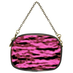 Pink  Waves Abstract Series No1 Chain Purse (one Side) by DimitriosArt