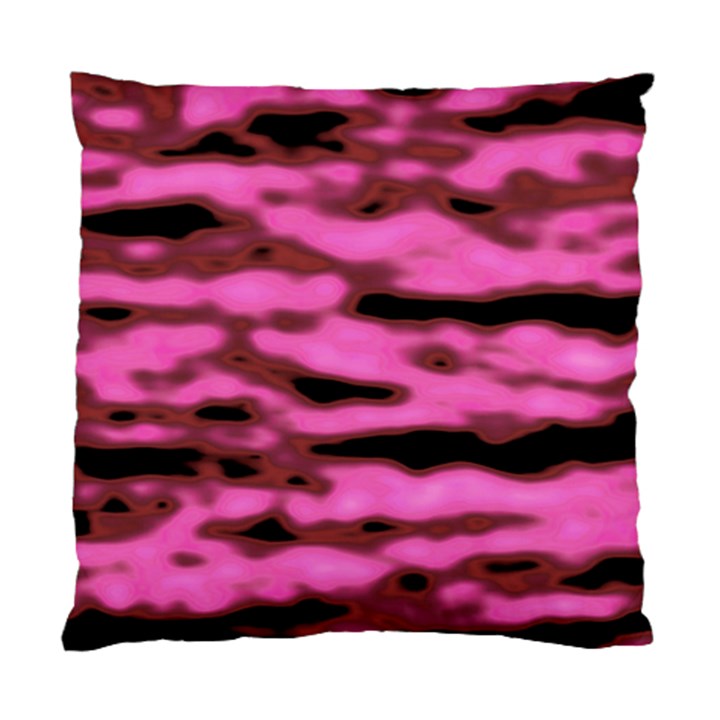 Pink  Waves Abstract Series No1 Standard Cushion Case (Two Sides)