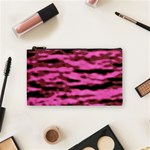 Pink  Waves Abstract Series No1 Cosmetic Bag (Small) Front