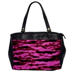 Pink  Waves Abstract Series No1 Oversize Office Handbag Front