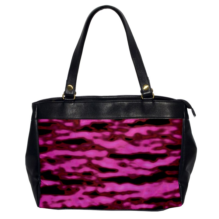 Pink  Waves Abstract Series No1 Oversize Office Handbag