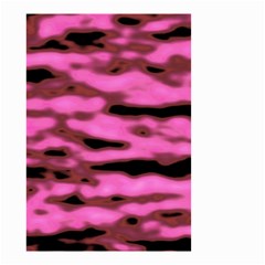 Pink  Waves Abstract Series No1 Small Garden Flag (two Sides) by DimitriosArt