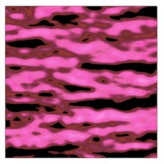 Pink  Waves Abstract Series No1 Large Satin Scarf (square) by DimitriosArt