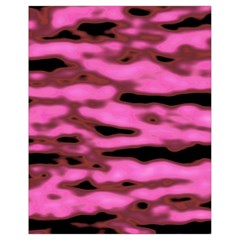 Pink  Waves Abstract Series No1 Drawstring Bag (small) by DimitriosArt