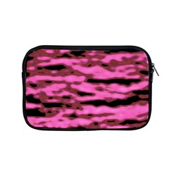 Pink  Waves Abstract Series No1 Apple Macbook Pro 13  Zipper Case by DimitriosArt