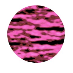 Pink  Waves Abstract Series No1 Mini Round Pill Box (pack Of 5) by DimitriosArt