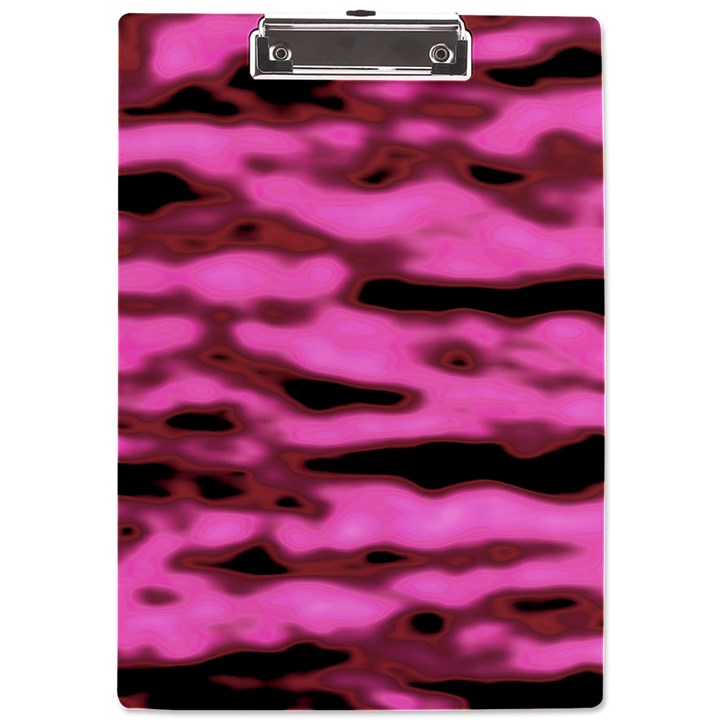 Pink  Waves Abstract Series No1 A4 Clipboard