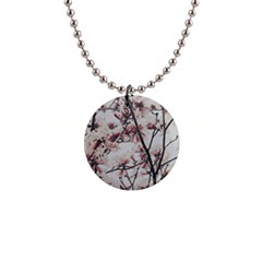 Botanical Scene Textured Beauty Print 1  Button Necklace