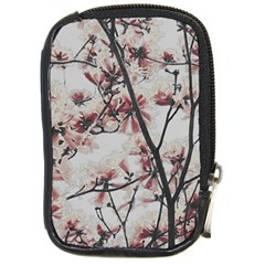 Botanical Scene Textured Beauty Print Compact Camera Leather Case