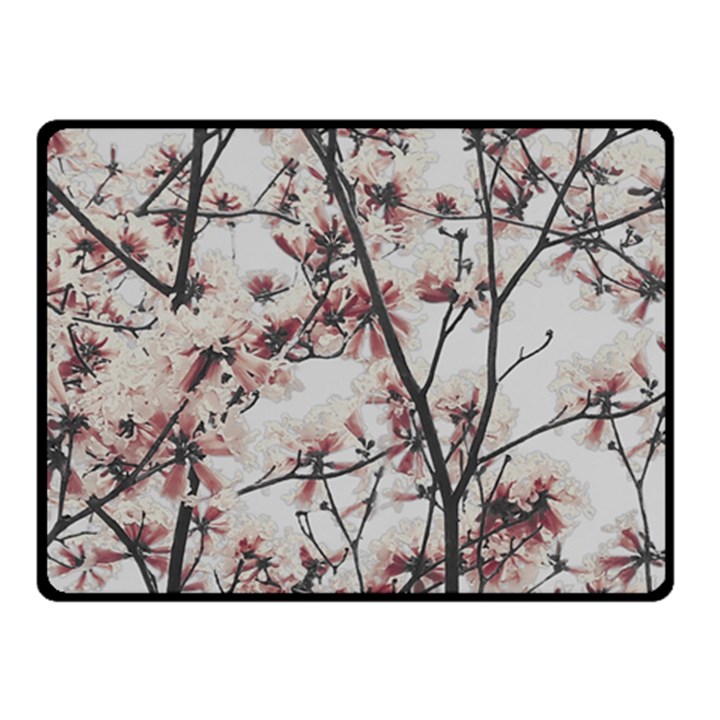 Botanical Scene Textured Beauty Print Double Sided Fleece Blanket (Small) 