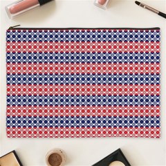 Red Blue White Troll Knots Pattern Cosmetic Bag (xxxl)