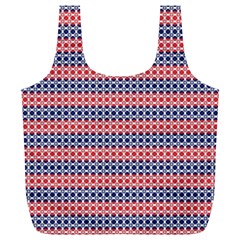 Red Blue White Troll Knots Pattern Full Print Recycle Bag (xl) by CVFabricShop