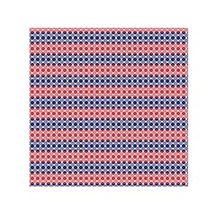 Red Blue White Troll Knots Pattern Small Satin Scarf (square)