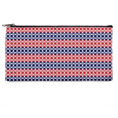 Red Blue White Troll Knots Pattern Pencil Case by CVFabricShop