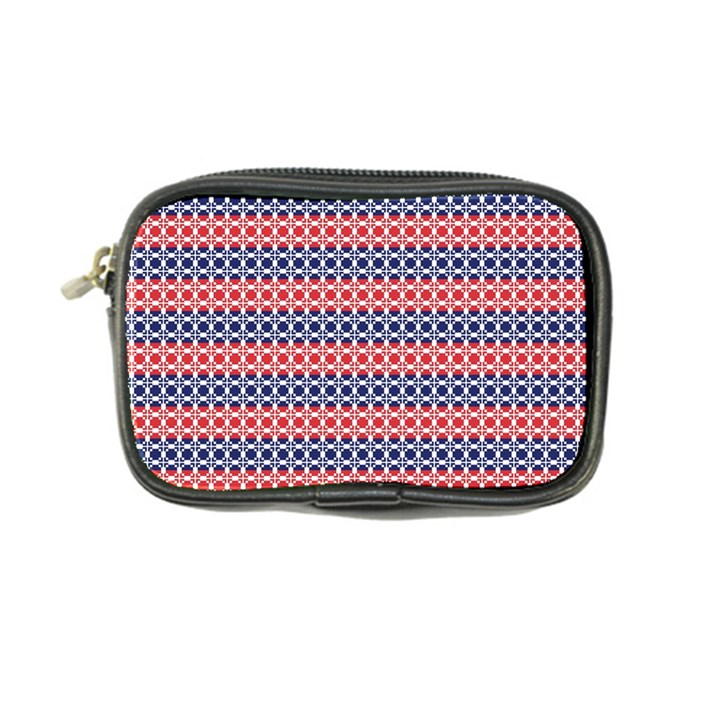 Red Blue White Troll Knots Pattern Coin Purse