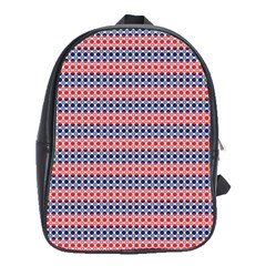 Red Blue White Troll Knots Pattern School Bag (xl)