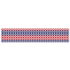 Red Blue White Troll Knots Pattern Small Flano Scarf