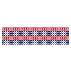 Red Blue White Troll Knots Pattern Satin Scarf (oblong)