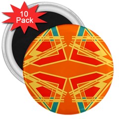 Abstract Pattern Geometric Backgrounds   3  Magnets (10 Pack)  by Eskimos