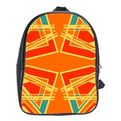 Abstract Pattern Geometric Backgrounds   School Bag (xl) by Eskimos