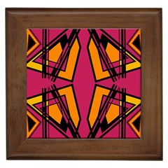 Abstract Geometric Design    Framed Tile by Eskimos