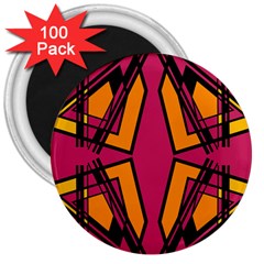 Abstract Geometric Design    3  Magnets (100 Pack) by Eskimos