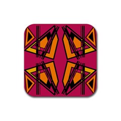 Abstract Geometric Design    Rubber Coaster (square) by Eskimos