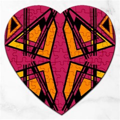 Abstract Geometric Design    Jigsaw Puzzle (heart) by Eskimos