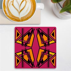 Abstract Geometric Design    Uv Print Square Tile Coaster  by Eskimos