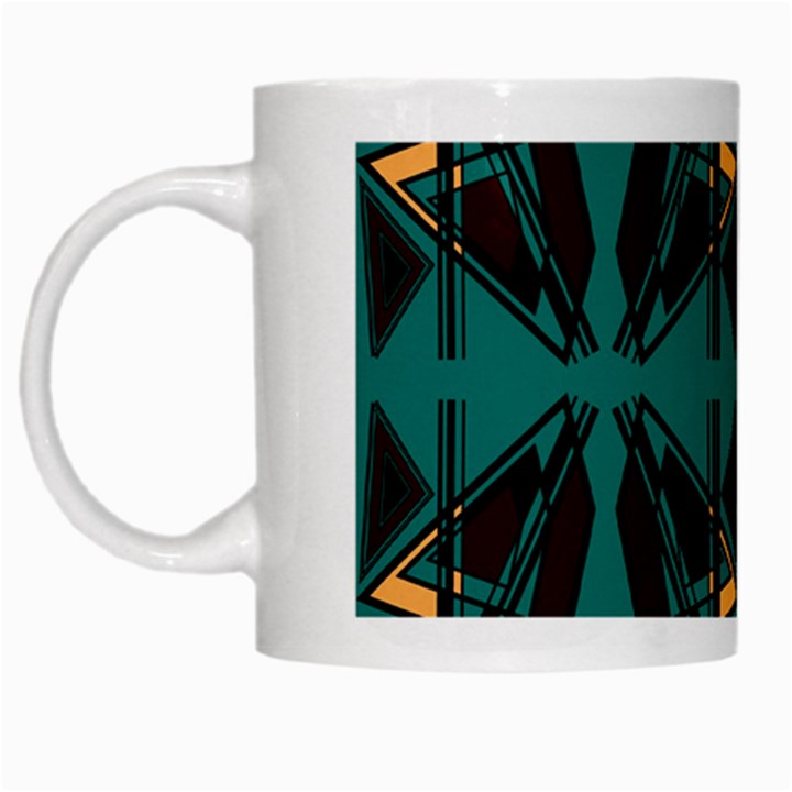 Abstract geometric design    White Mugs