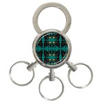 Abstract geometric design    3-Ring Key Chain Front