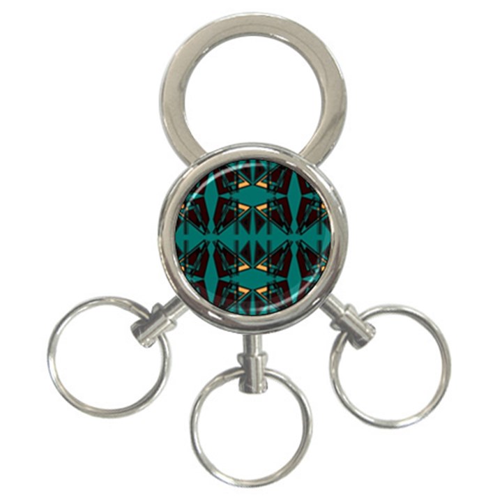 Abstract geometric design    3-Ring Key Chain