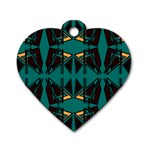 Abstract geometric design    Dog Tag Heart (Two Sides) Front