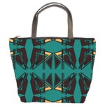 Abstract geometric design    Bucket Bag Front