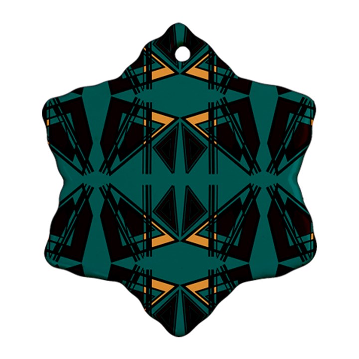 Abstract geometric design    Snowflake Ornament (Two Sides)