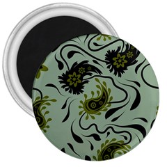 Floral Pattern Paisley Style Paisley Print   3  Magnets by Eskimos