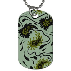 Floral Pattern Paisley Style Paisley Print   Dog Tag (one Side) by Eskimos