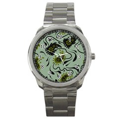 Floral Pattern Paisley Style Paisley Print   Sport Metal Watch by Eskimos