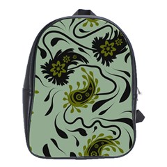 Floral Pattern Paisley Style Paisley Print   School Bag (large) by Eskimos