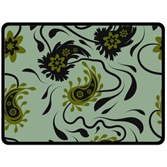 Floral Pattern Paisley Style Paisley Print   Fleece Blanket (large)  by Eskimos