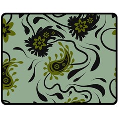 Floral Pattern Paisley Style Paisley Print   Fleece Blanket (medium)  by Eskimos