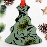 Floral pattern paisley style Paisley print.  Christmas Tree Ornament (Two Sides) Back