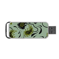 Floral Pattern Paisley Style Paisley Print   Portable Usb Flash (one Side) by Eskimos