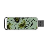 Floral pattern paisley style Paisley print.  Portable USB Flash (Two Sides) Front