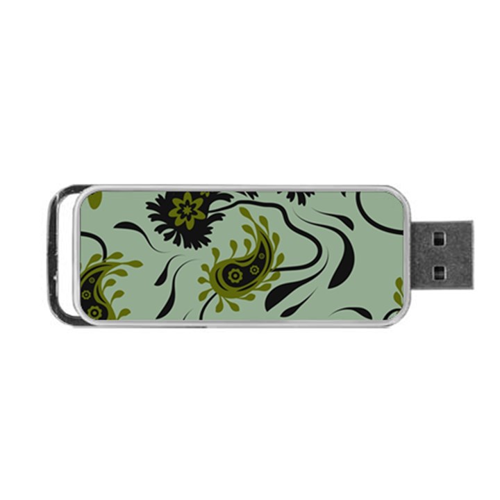 Floral pattern paisley style Paisley print.  Portable USB Flash (Two Sides)