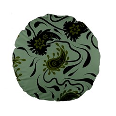 Floral Pattern Paisley Style Paisley Print   Standard 15  Premium Round Cushions by Eskimos