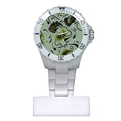 Floral Pattern Paisley Style Paisley Print   Plastic Nurses Watch by Eskimos