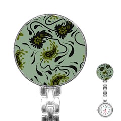 Floral Pattern Paisley Style Paisley Print   Stainless Steel Nurses Watch by Eskimos